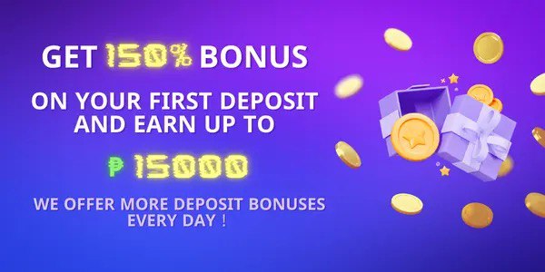 Promotional banner with colourful casino imagery